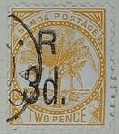 Stamp: Samoan Three Pence