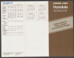 Honolulu : quick reference schedule effective February 1, 1982