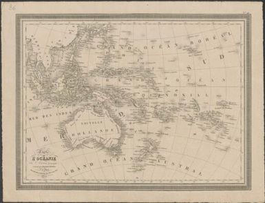 Carte de l'Océanie / par L. Vivien, Géographe et gravée par Giraldon-Bovinet