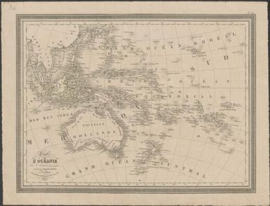 Carte de l'Océanie / par L. Vivien, Géographe et gravée par Giraldon-Bovinet