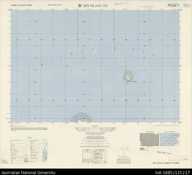 Papua New Guinea, Admiralty Islands, Bipi Island NE, Series: AMS T893, Sheet 3450 I NE, 1:25 000, 1957