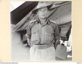 CAPE WOM, WEWAK AREA, NEW GUINEA, 1945-08-14. LIEUTENANT-COLONEL L. N. TRIBOLET, COMMANDER SIGNALS 6TH DIVISION