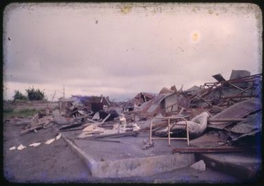 Hospital ruins following the eruption of Mt. Lamington, Higataru, Papua New Guinea, 1951 / Albert Speer