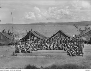 WEWAK POINT, NEW GUINEA. 1945-10-02. A FORMAL GROUP OF C COMPANY, 2/3 MACHINE-GUN BATTALION