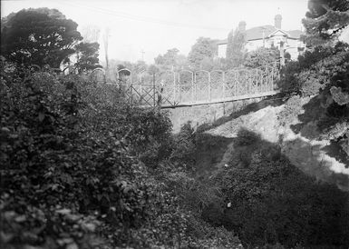 Swing bridge on Hobson Street, Thorndon, Wellington
