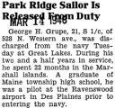 Park Ridge Sailor Is Released From Duty