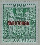 Stamp: New Zealand - Rarotonga Five Shillings