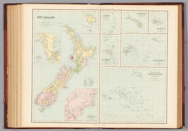 Polynesia. : New Zealand -- The Ladrones or Mariana Islands. -- The Sandwich Islds. -- The Galapogos Is. -- The New Hebrides and Santa Cruz Islands. -- The Feejee, Friendly, and Samoa Islands. -- The Marquesas, Society Islands, and Low Archipelago. By W. Hughes, F.R.G.S. George Philip & Son, London & Liverpool.