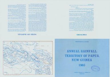 Annual rainfall map, Territory of Papua and New Guinea (Verso 1965)