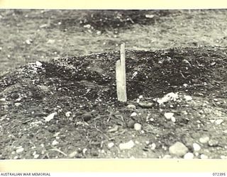 WANDOKAI, NEW GUINEA. 1944-04-17. EFFECTS OF 4.2 INCH MORTAR FIRE ON A JAPANESE BUNKER DURING TESTS CONDUCTED BY THE OPERATIONAL RESEARCH SECTION, ATTACHED HEADQUARTERS NEW GUINEA FORCE