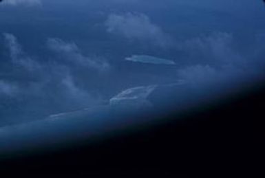 [Aerial view of coastline on Malo, Vanuatu]