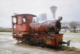 Northern Mariana Islands, old train engine in Sugar King Park on Saipan Island