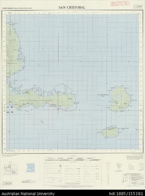 Solomon Islands, British Solomon Islands Protectorate, San Cristobal, Series: X711, Sheet 10-162-14, 1972, 1:50 000