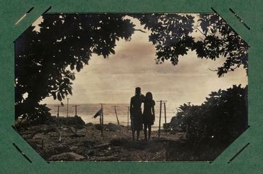 Two people at the bird perches.  From the album: Banaba (Ocean Island)