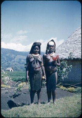 Two girls who have come to trade : Minj Station, Wahgi Valley, Papua New Guinea, 1954 / Terence and Margaret Spencer