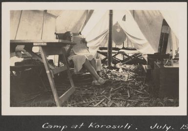 Surveyors' camp at Korosuli, July 1930