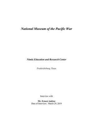 Oral History Interview with Ernest Andrus, March 29, 2019