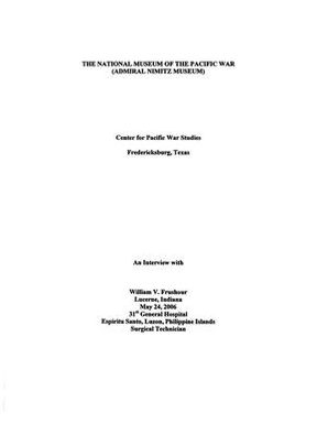Oral History Interview with William Frushour, May 24, 2006