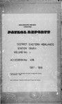 Patrol Reports. Eastern Highlands District, Obura, 1967 - 1968