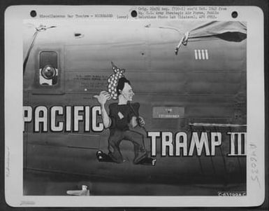 The Consolidated B-24 Liberator "Pacific Tramp Iii" At An Airfield On Kwajalein, Marshall Islands, July 1944. (U.S. Air Force Number C63799AC)