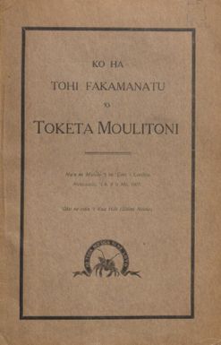 Ko ha tohi fakamanatu o toketa Moulitoni.