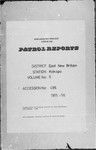 Patrol Reports. East New Britain District, Kokopo, 1955 - 1956