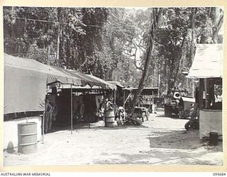 BOUGAINVILLE. 1945-08-31. A GENERAL VIEW OF 202 LIGHT AID DETACHMENT, HEADQUARTERS 3 DIVISION