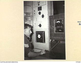 LAE, NEW GUINEA. 1945-03-11. TEST SET E.65B AMERICAN TMS SET OSCILLATOR 17B AT THE 19TH LINES OF COMMUNICATION SIGNALS