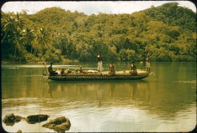 Canoes in Sewa Bay (2) : Normanby Island, D'Entrecasteaux Islands, Papua New Guinea, 1956-1959 / Terence and Margaret Spencer