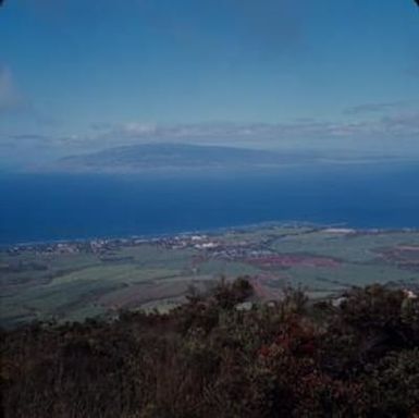 [Landscape view of Molokai from west Maui, United States]