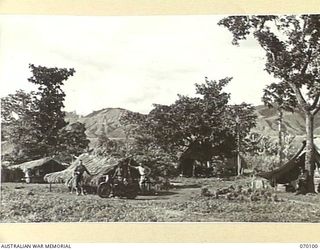 DUMPU, NEW GUINEA. 1944-01-25. VX76208 PRIVATE A.E. BROWN (1); NX79059 SERGEANT J. TISDALE (2) AND NX94534 CORPORAL T.H. ROSE (MOTOR CYCLIST), MEMBERS OF "B" COMPANY, 2/1ST GUARD REGIMENT, PICTURED ..