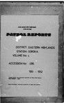 Patrol Reports. Eastern Highlands District, Goroka, 1951 - 1952