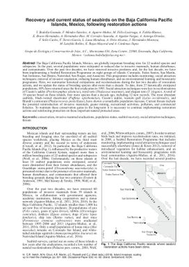 Recovery and current status of seabirds on the Baja California Pacific Islands, Mexico, following restoration actions