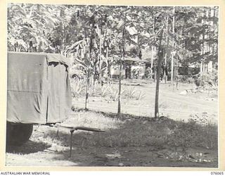 LAE, NEW GUINEA. 1944-09-21. AN EXTERIOR VIEW OF THE QUARTERS BUILT FOR GENERAL SIR THOMAS BLAMEY, CBE, KCB, CMG, DSO, VD, COMMANDER, ALLIED LAND FORCES, SOUTH WEST PACIFIC AREA