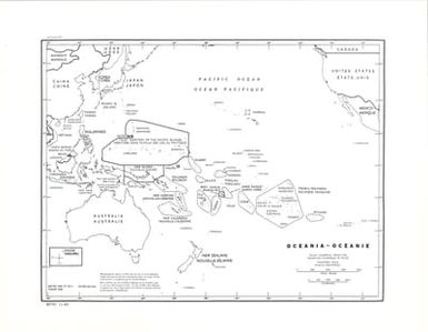 Oceania - Oceanie: Miller Cylindrical Projection (Projection Cylindrique de Miller)