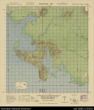 Papua New Guinea, Woodlark (Murua) Island, Provisional map, Sheet 3 of 4, 1944, 1:63 360