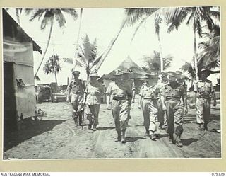 AITAPE, NEW GUINEA. 1945-02-18. MAJOR-GENERAL D.R. DUGUID, DIRECTOR OF MECHANICAL ENGINEERING, INDIAN ARMY (2) MAJOR-GENERAL E.B. ROWCROFT, DIRECTOR OF MECHANICAL ENGINEERING, BRITISH ARMY (3) AND ..