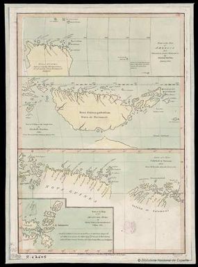 ["Part of A map of the South Sea [Material cartográfico] : by Abraham Ortelius 1589 : From theatrum Orbis Terrarum Antwerp, 1612", "Nueva Guinea (Isla). Mapas generales. 1790", "Part of A map of the South Sea [Material cartográfico] : by Abraham Ortelius 1589 : From theatrum Orbis Terrarum Antwerp, 1612", "New Guinea (Island). General maps. 1790", "Nueva Guinea (Isla). Mapas generales. 1790"]