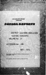 Patrol Reports. Eastern Highlands District, Kainantu, 1971 - 1972