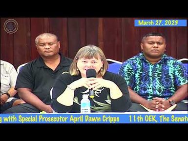 The Senate JGA Committee Public Hearing with Special Prosecutor April Dawn Cripps