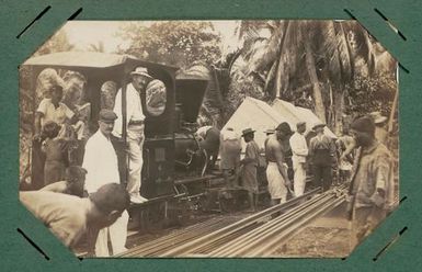 Railway work.  From the album: Banaba (Ocean Island)