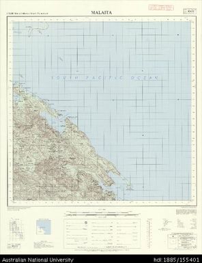 Solomon Islands, British Solomon Islands Protectorate, Malaita, Series: X711, Sheet 8-161-13, 1971, 1:50 000