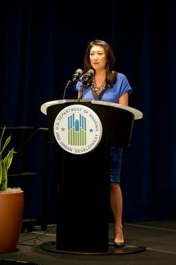Asian American and Pacific Islanders (AAPI) Heritage event at HUD headquarters, with Hawaii Senator Daniel Inouye and Washington, D.C. television news anchor Eun Yang [among the guest speakers,] and Secretary Shaun Donovan and Deputy Secretary Ron Sims [among the HUD senior officials on hand]