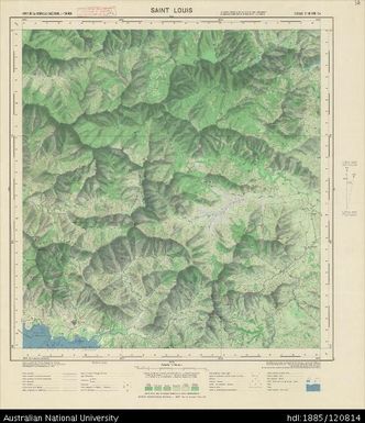 New Caledonia, Saint Louis, Sheet SF-58-XVII-2a, 1:50 000