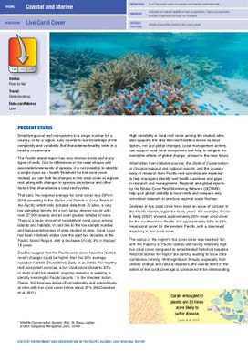 State of the Environment and Conservation in the Pacific Islands: 2020 Regional Report: Indicator 8 - Live Coral Cover