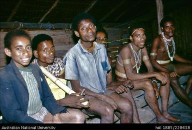 The 'team' relaxing inside Bulong longhouse