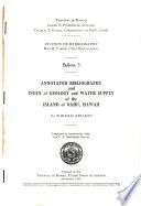 Annotated bibliography and index of geology and water supply of the island of Oahu, Hawaii