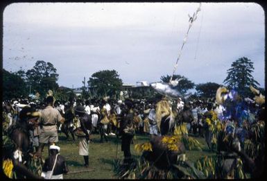 Sing-sing on Boxing Day at the Old Football Oval, Lae, between 1955 and 1960, [6] Tom Meigan