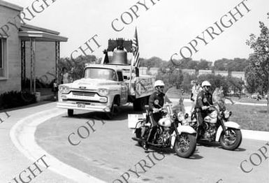 Liberty Bell Brigade truck at Truman Library