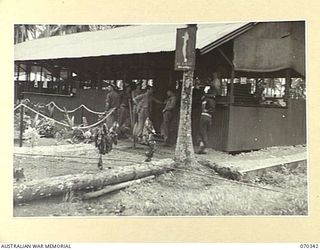 MILNE BAY, SUB AREA, NEW GUINEA, 1944-02-09. THE ORDERLY ROOM AT THE RECEPTION AND GENERAL DETAILS DEPOT